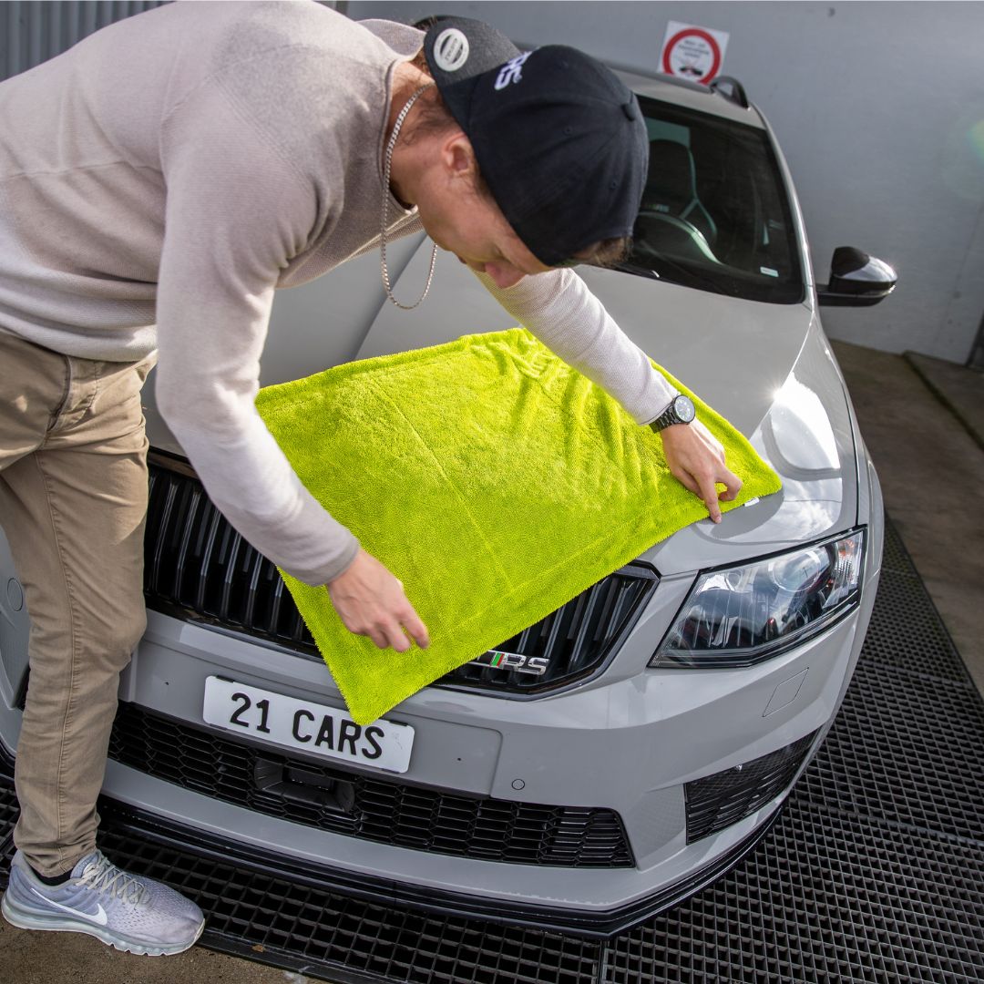 Serviette torsadée XL pour séchage de voiture | Ensemble de base