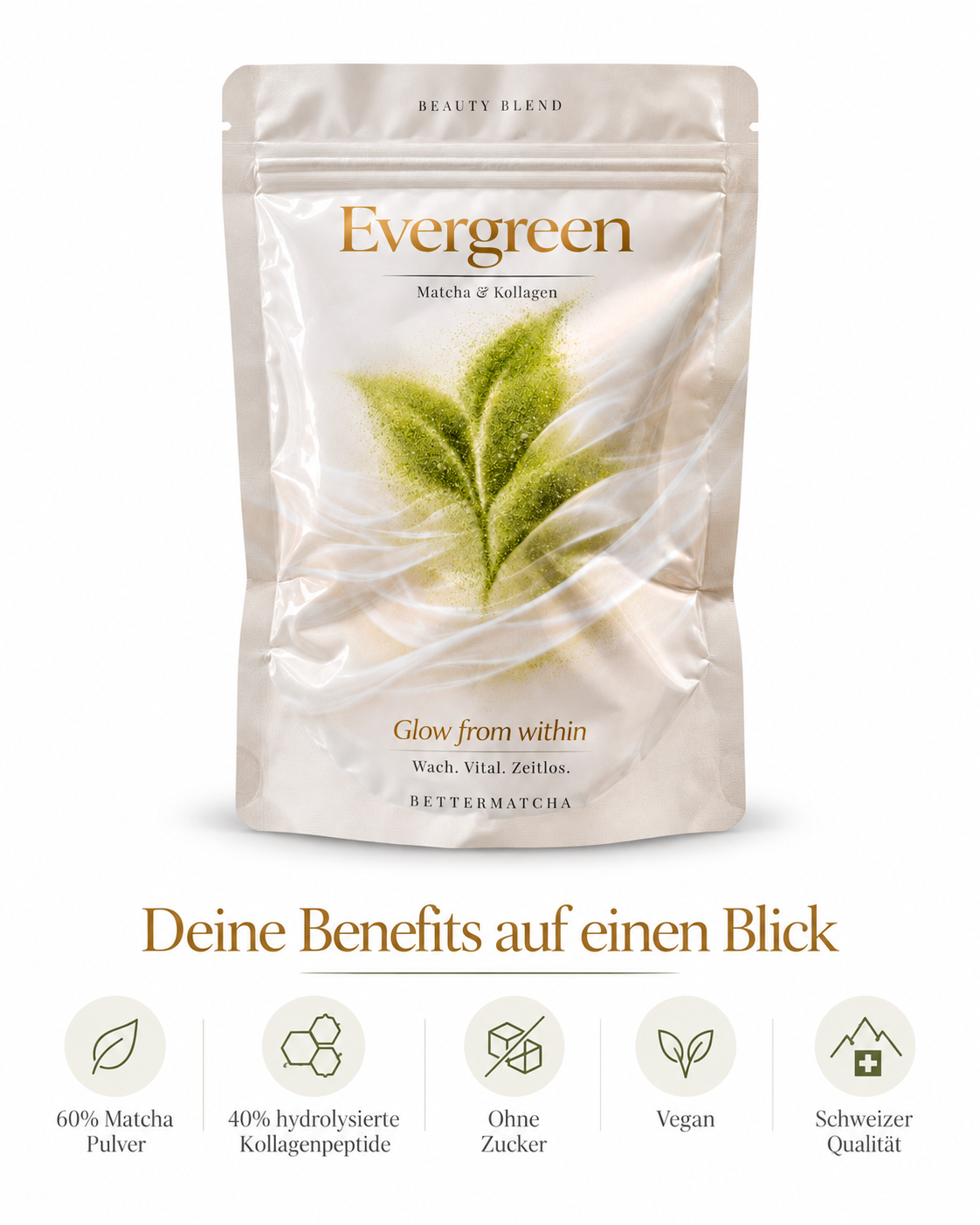 Matcha und Kollagen - Evergreen - 100g