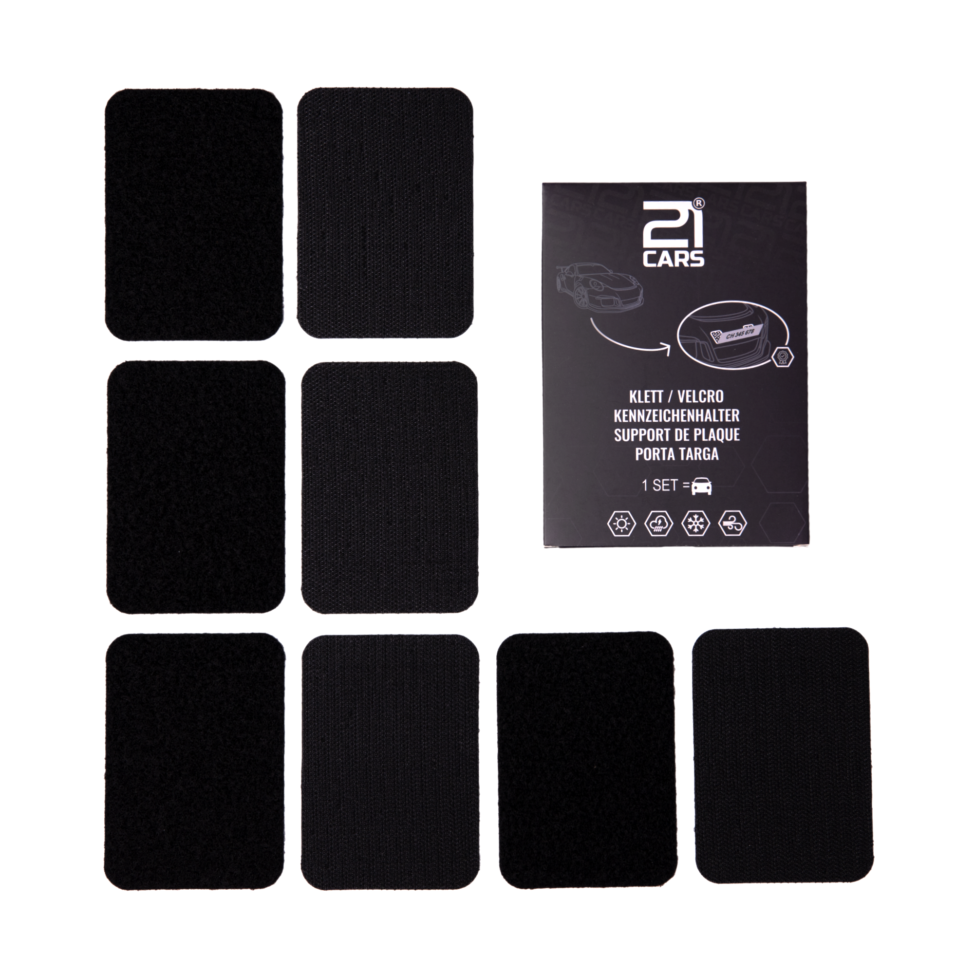 Support de plaque voiture/auto interchangeable Velcro | Mini