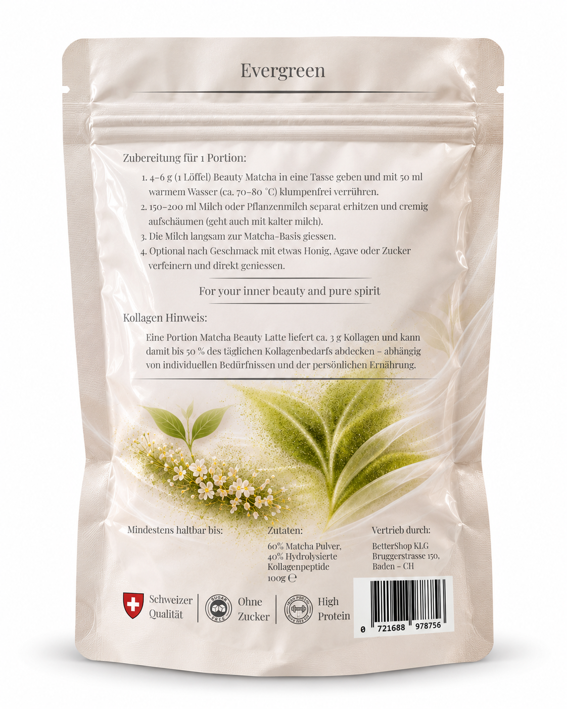 Matcha und Kollagen - Evergreen - 100g