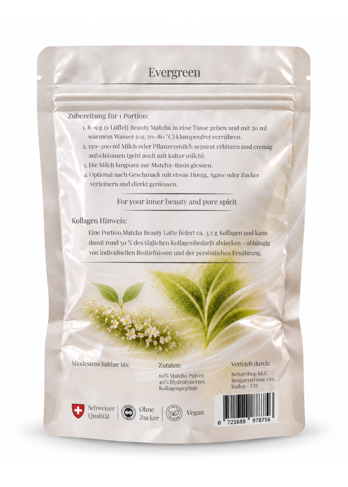 Matcha und Kollagen - Evergreen - 100g