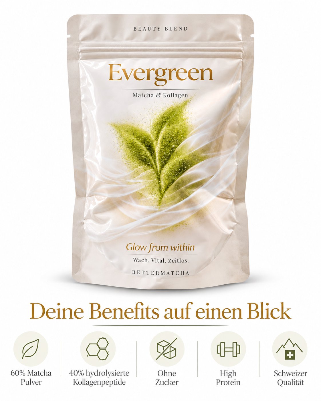 Matcha und Kollagen - Evergreen - 100g